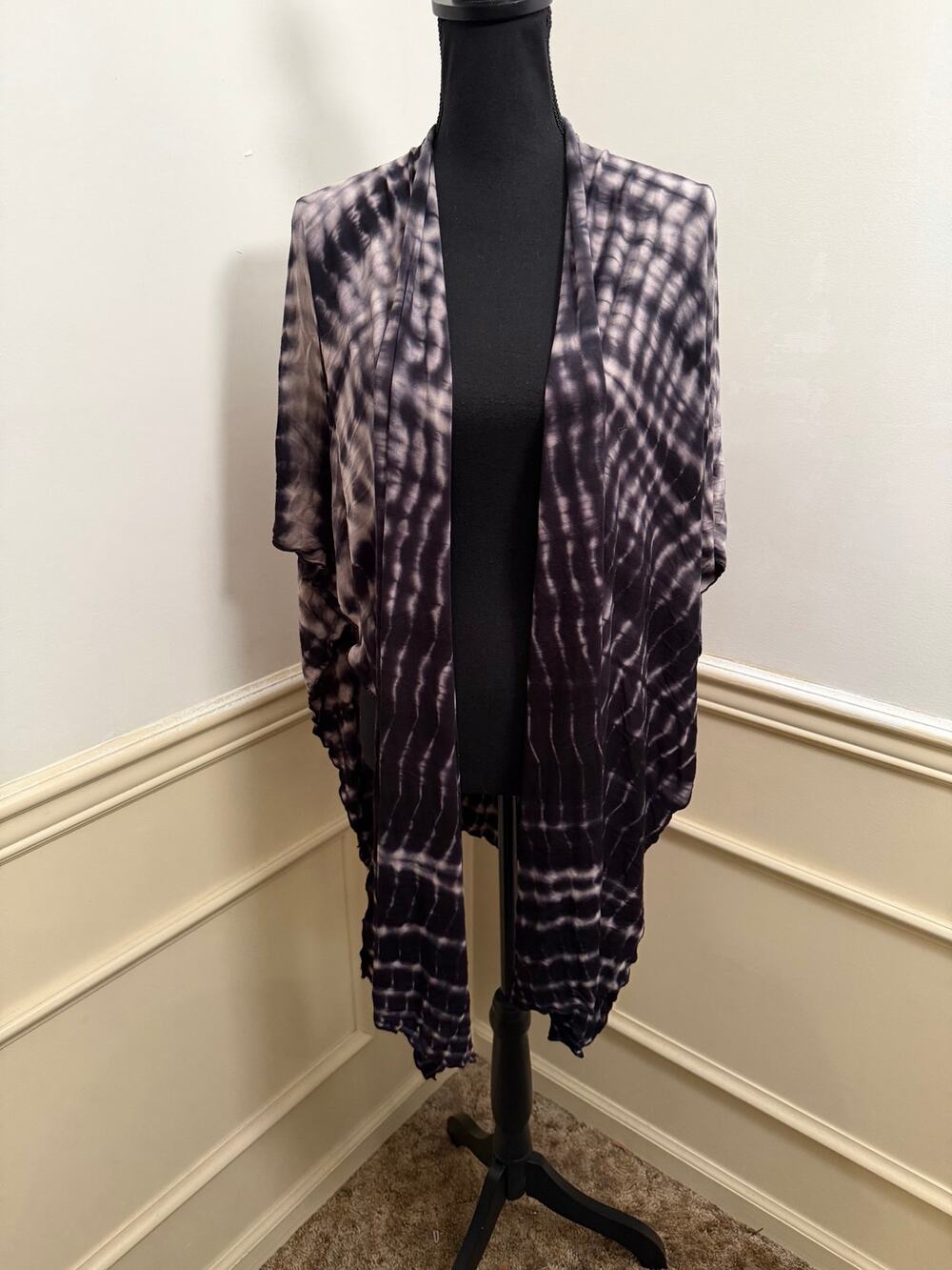 Bamboobies Midnight Shibori Open Nursing Shawl Tie Dye Bamboo One Size Boho